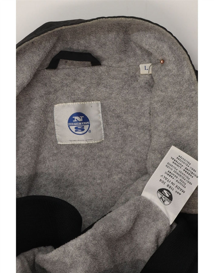 NORTH SAILS Mens Bomber Jacket UK 40 Large Black Polyamide