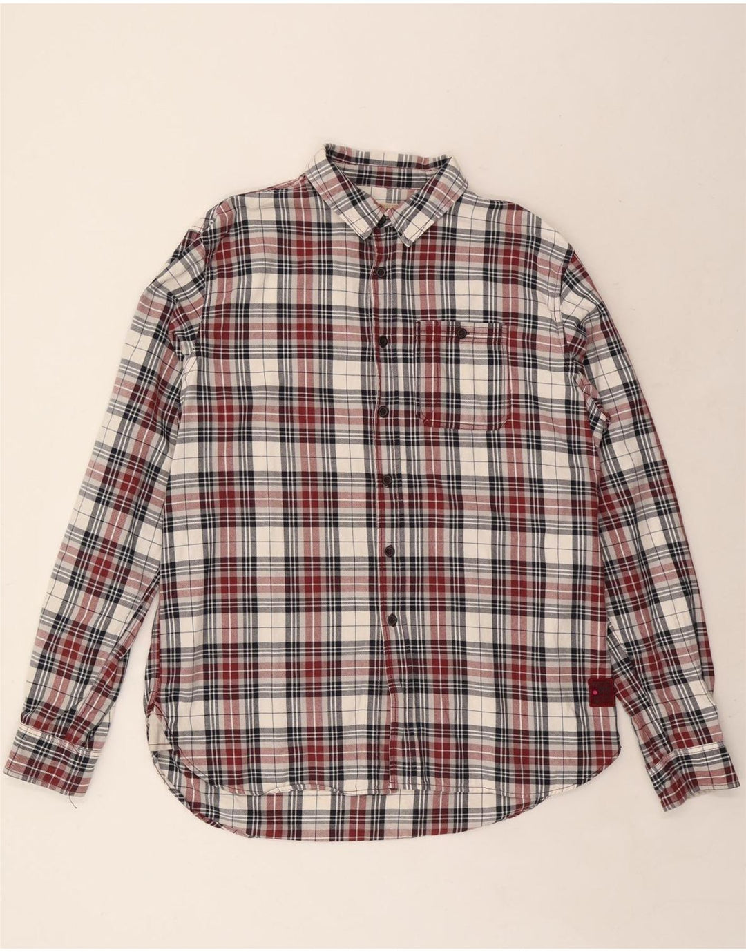 THINK PINK Mens Flannel Shirt 2XL Red Check Cotton