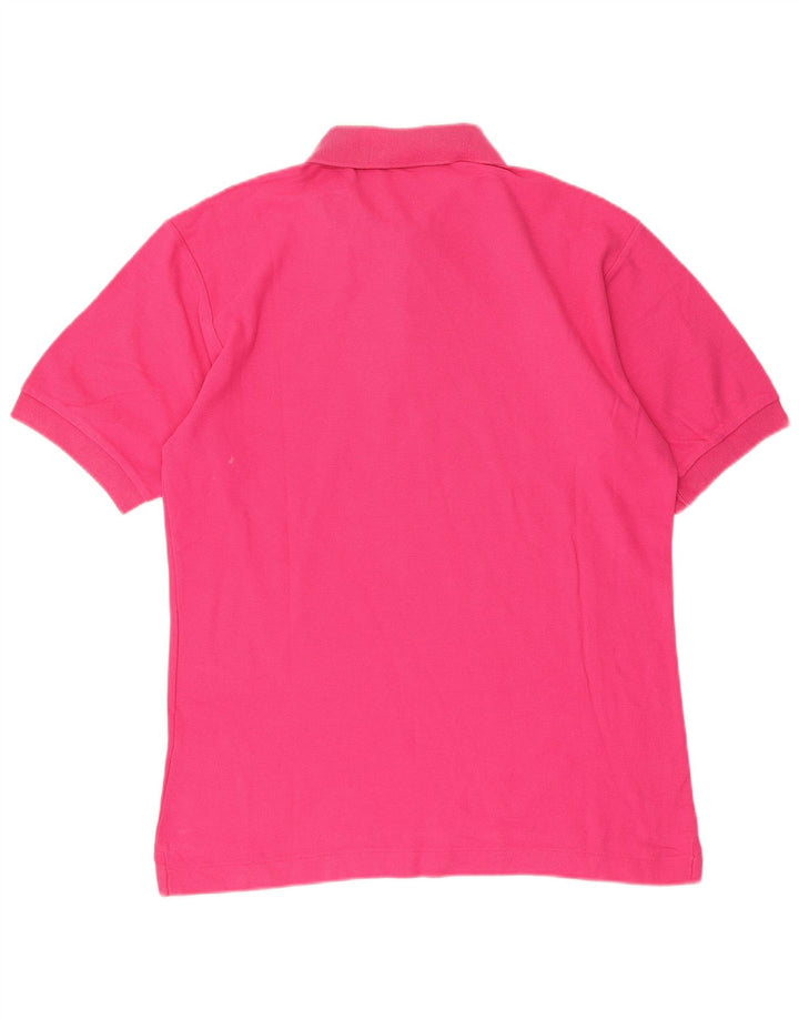 Fila Mens Polo Shirt IT 48 Medium Pink Cotton