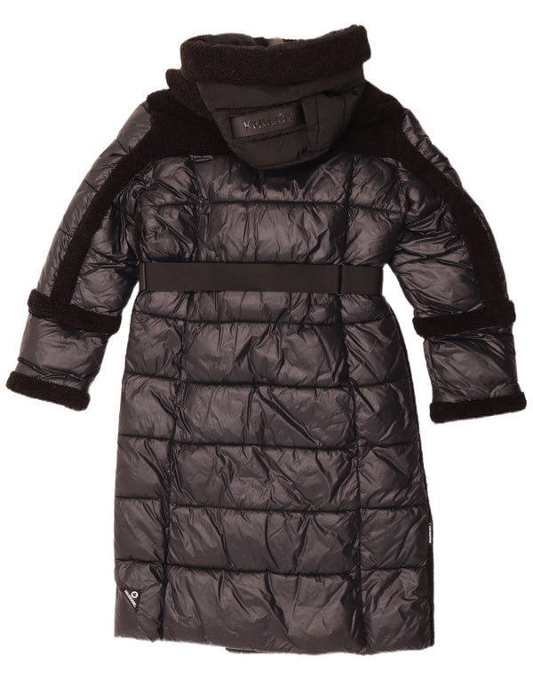 KHUJO Womens Teddy Bear Hooded Padded Coat UK 14 Medium Black Nylon