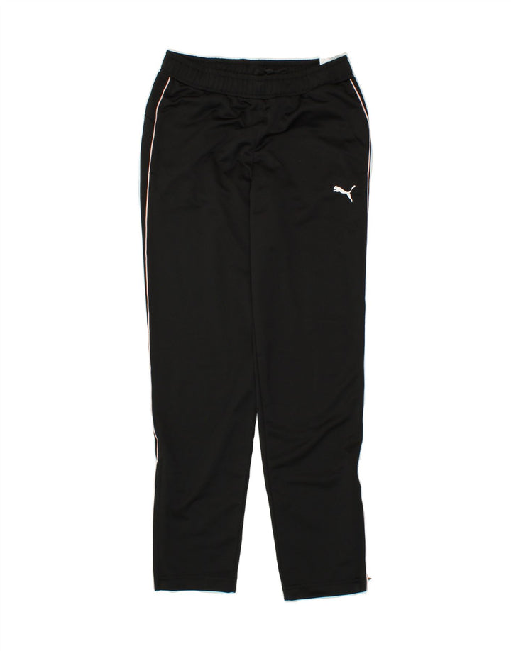 PUMA Girls Tracksuit Trousers 13-14 Years Black Polyester Vintage Puma and Second-Hand Puma from Messina Hembry 