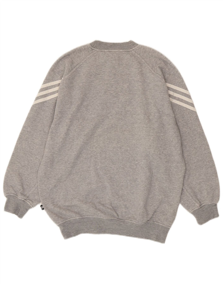 Adidas Boys Sweatshirt Jumper 13-14 Years Grey Cotton