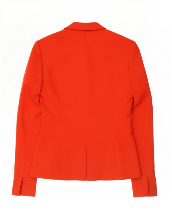 Zara Womens 1 Button Blazer Jacket UK 12 Medium Red Viscose