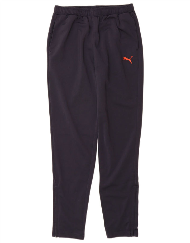 PUMA Boys Tracksuit Trousers 13-14 Years Navy Blue Polyester