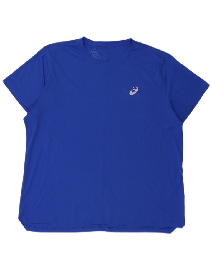 Asics Mens T-Shirt Top 2XL Blue Polyester