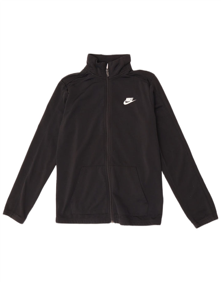 Nike Boys Tracksuit Top Jacket 13-14 Years XL Black Polyester