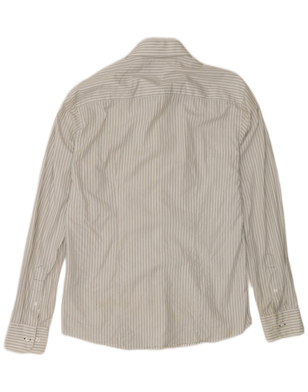 Jack & Jones Mens Shirt Medium White Pinstripe Cotton