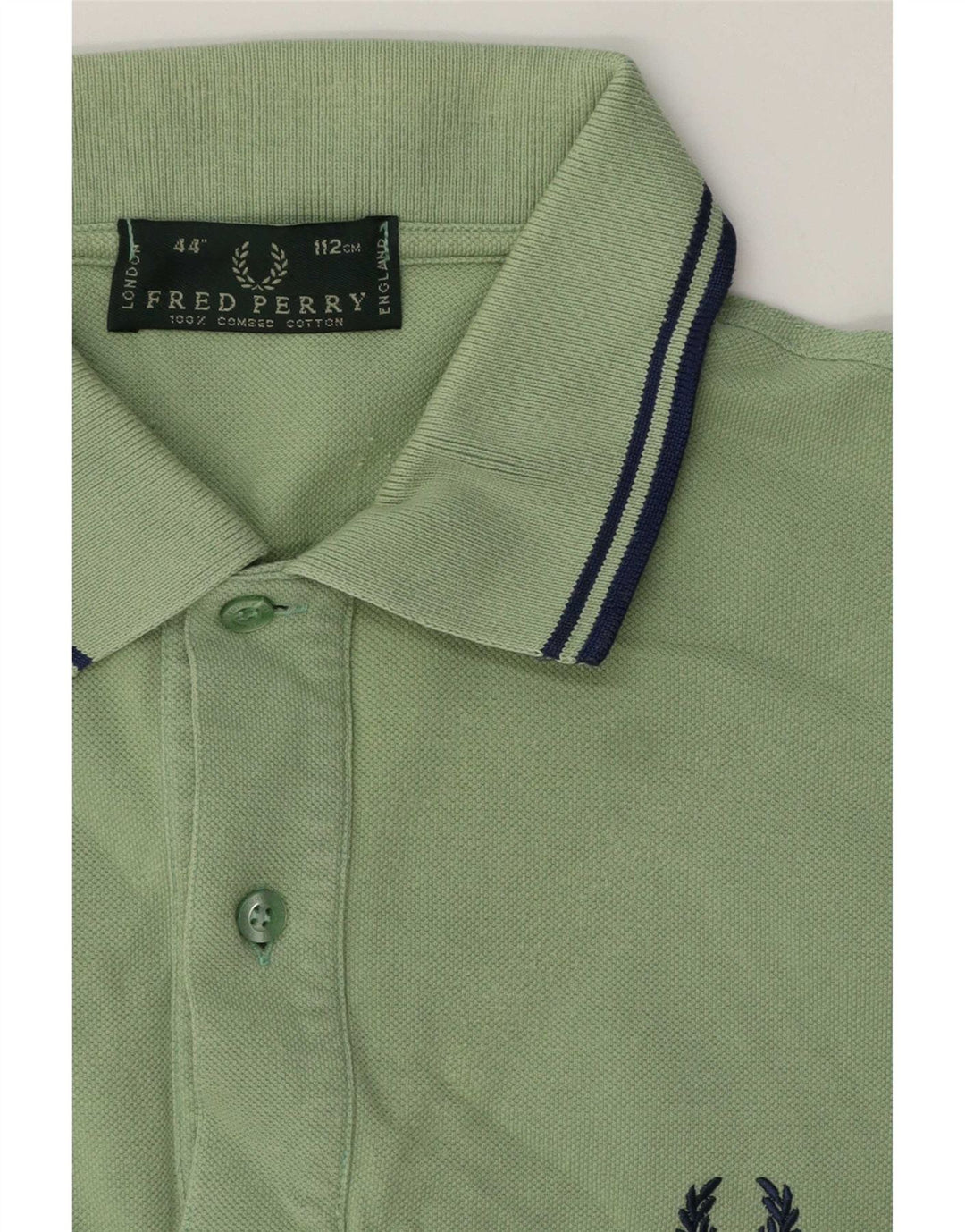 Fred Perry Mens Polo Shirt Medium Green Cotton