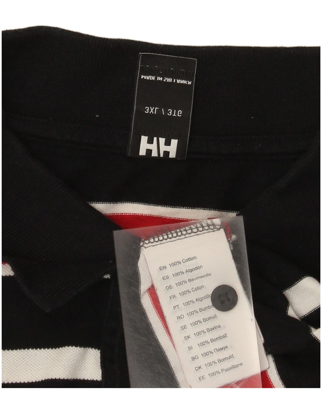 Helly Hansen Mens Polo Shirt 3XL Multicoloured Striped Cotton