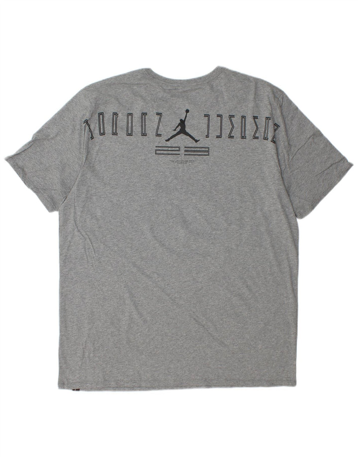 Jordan Mens Graphic T-Shirt Top XL Grey Cotton