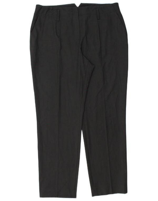 JAEGER Womens Tapered Chino Trousers UK 16 Large W34 L30 Black Polyester
