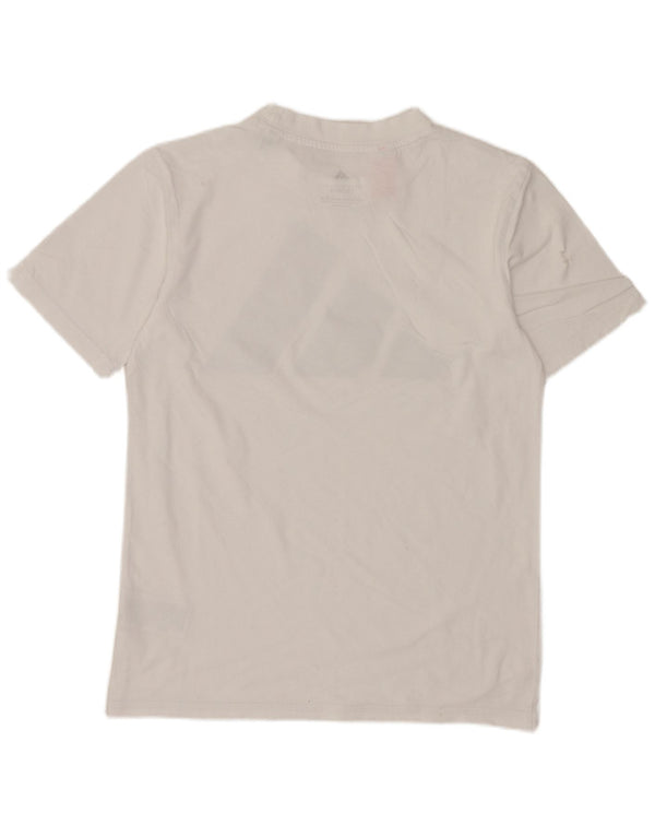 Adidas Boys Graphic T-Shirt Top 13-14 Years Large White Cotton