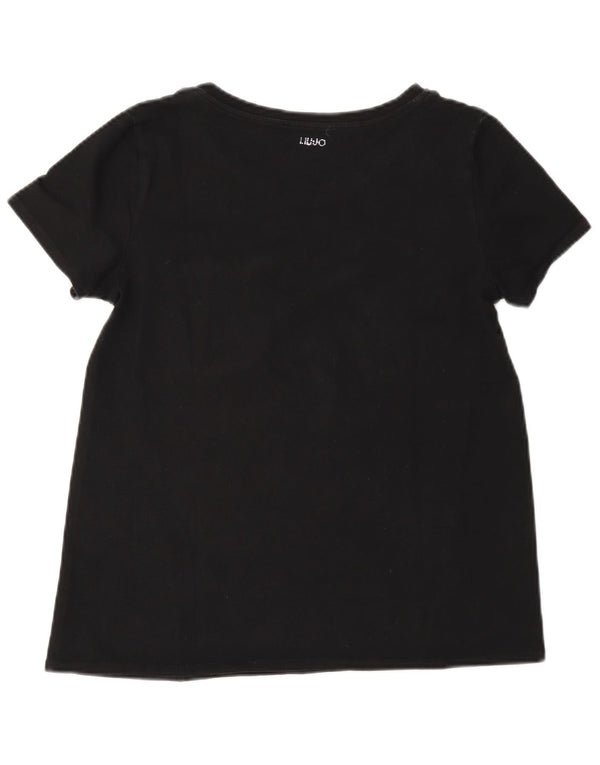 Liu Jo Womens T-Shirt Top UK 12 Medium Navy Blue Colourblock