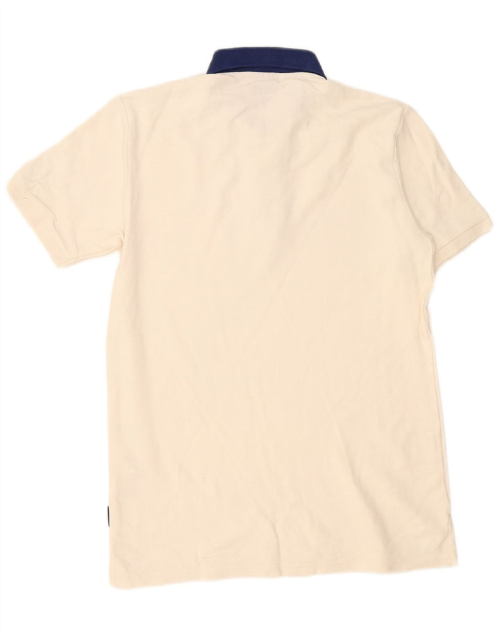 Ellesse Mens Polo Shirt Small Off White Cotton