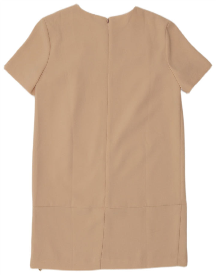Elisabetta Franchi Womens Shift Dress IT 42 Medium Beige Polyester Classic