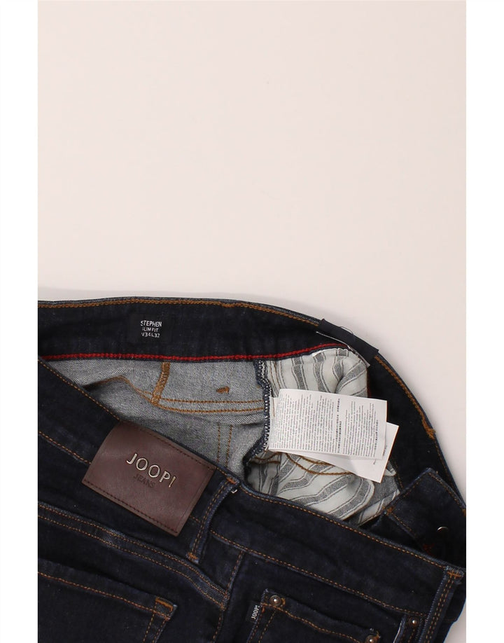 JOOP Mens Stephen Slim Jeans W34 L29 Navy Blue Cotton Vintage Joop and Second-Hand Joop from Messina Hembry 