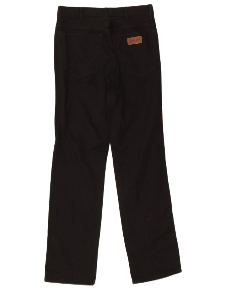 Wrangler Mens Straight Jeans W30 L31 Black Cotton