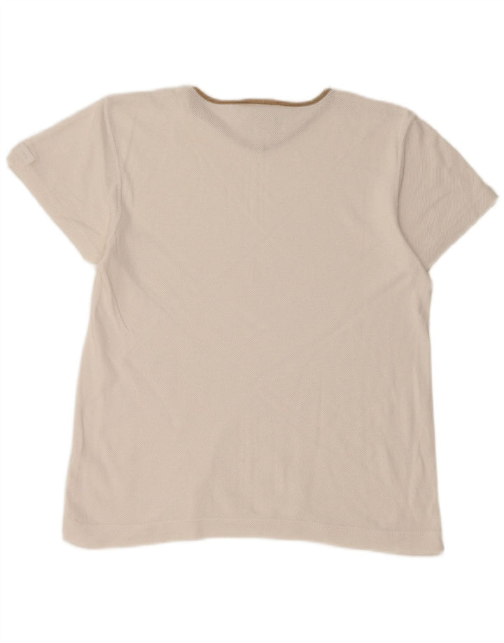 Lee Womens T-Shirt Top UK 14 Medium White Cotton
