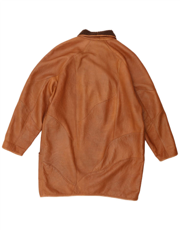 Vintage Womens Shearling Coat UK 18 XL Brown