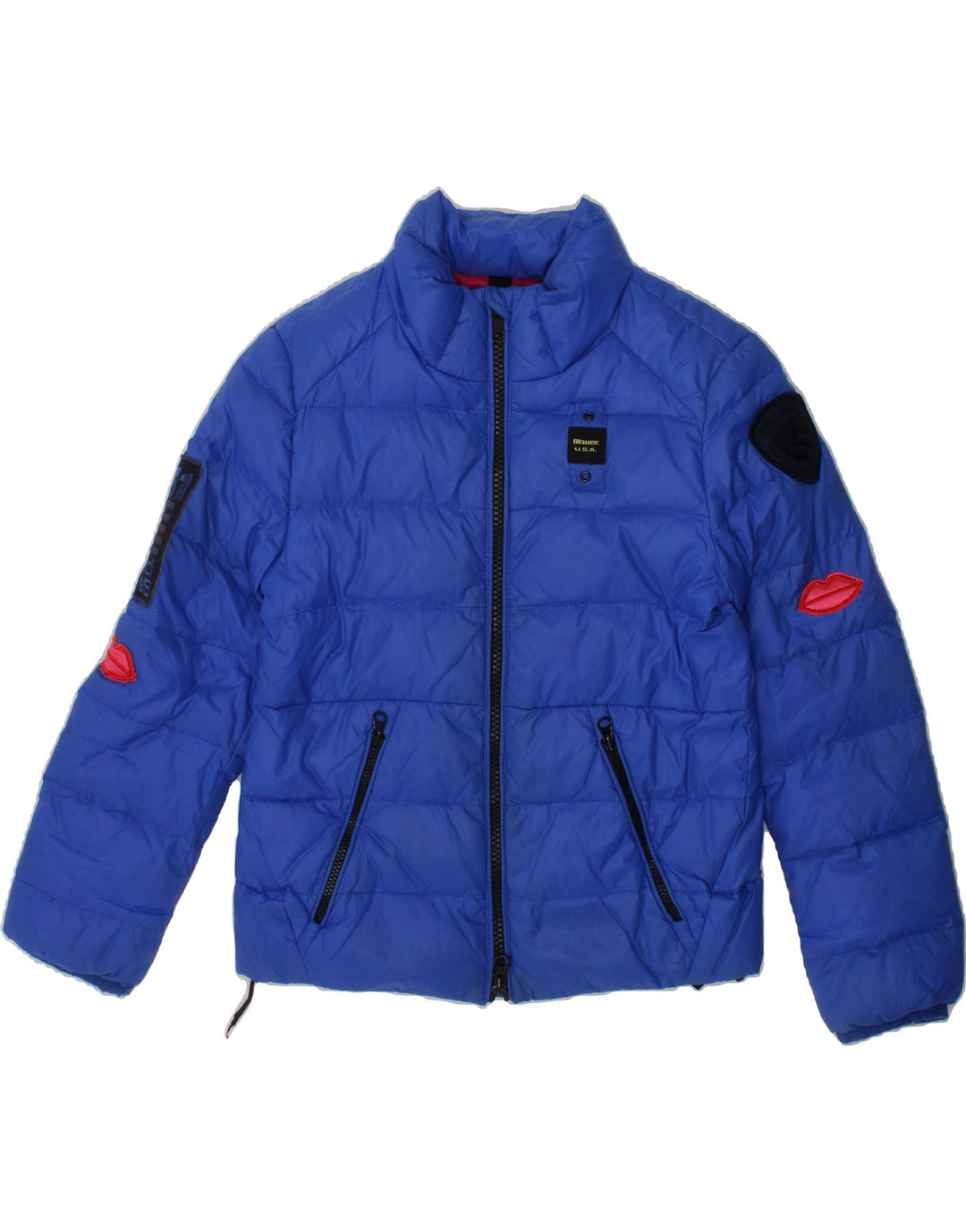 BLAUER Boys Padded Jacket 7-8 Years Blue Polyamide Vintage Blauer and Second-Hand Blauer from Messina Hembry 