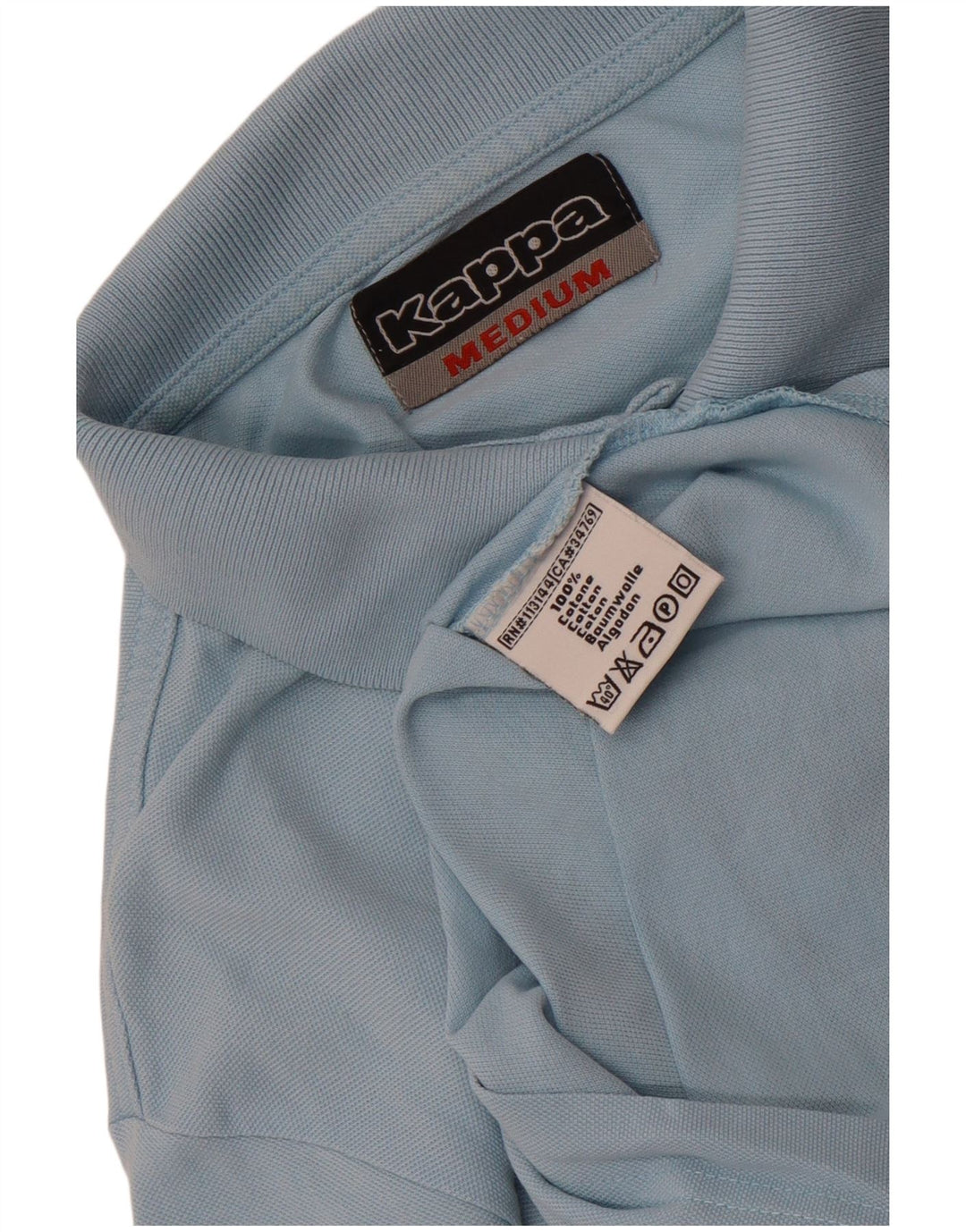 Kappa Mens Polo Shirt Medium Blue Cotton