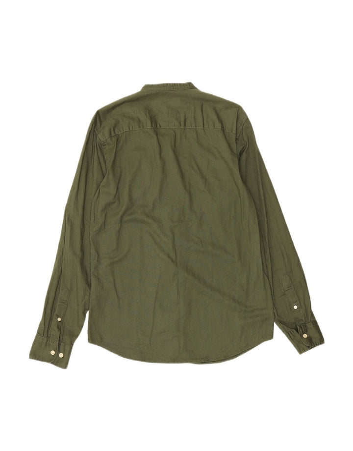 JACK & JONES Mens Shirt Small Green Cotton