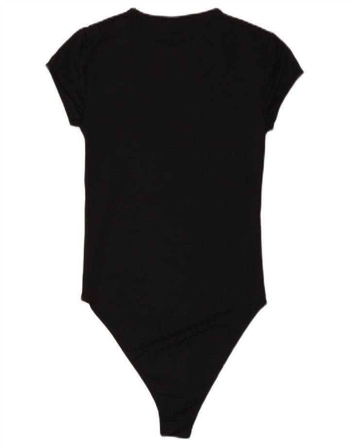 Zara Womens Bodysuit UK 8 Small Black Polyamide