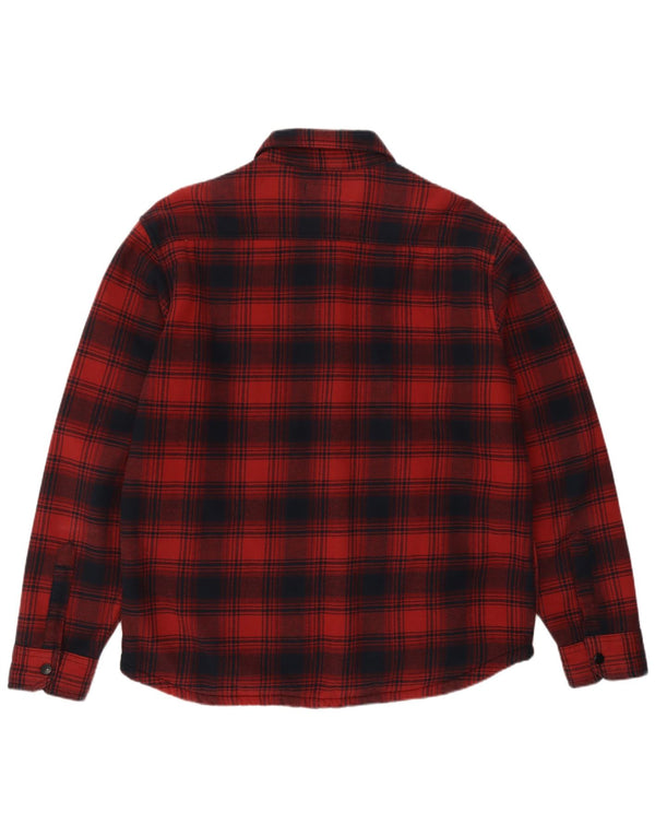 Marks & Spencer Mens Lumberjack Flannel Shirt Large Red Check Cotton