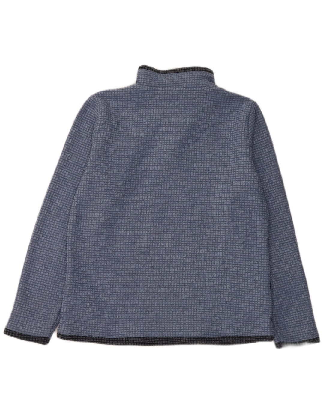 Weird Fish Womens Zip Neck Fleece Jumper UK 14 Large Blue Polyester