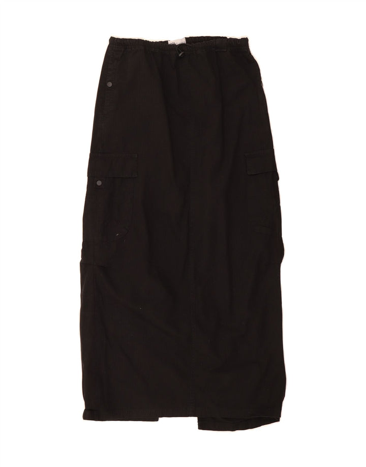 ZARA Womens Cargo Skirt Small W26  Black Vintage Zara and Second-Hand Zara from Messina Hembry 