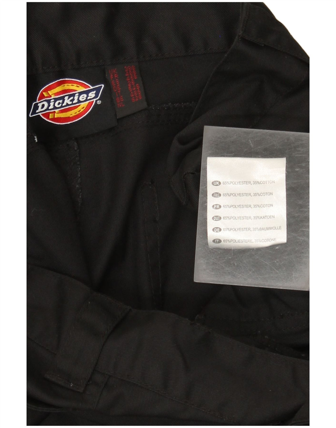 Dickies Mens Straight Cargo Trousers W38 L28 Black Polyester