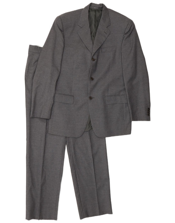Cerruti 1881 Mens 3 Button 2 Piece Suit IT 48 Medium W34 L32 Grey Cotton