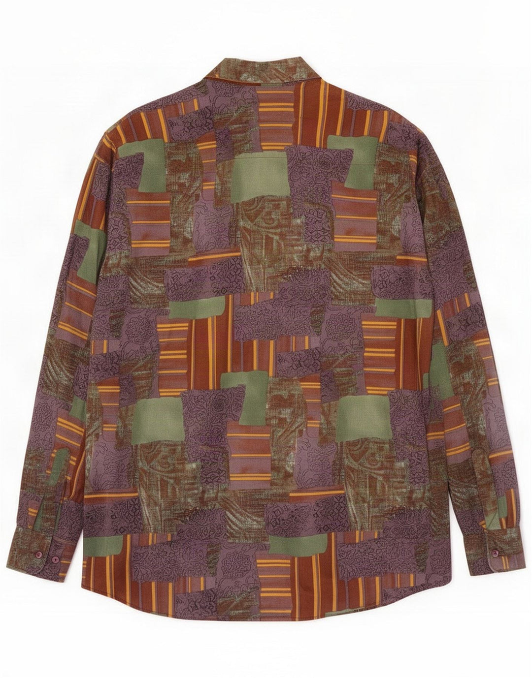 Angelo Litrico Mens Shirt Large Multicoloured Patchwork Viscose