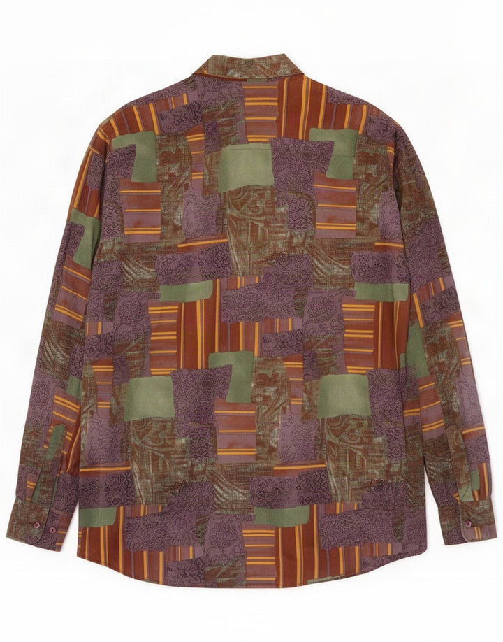 Angelo Litrico Mens Shirt Large Multicoloured Patchwork Viscose