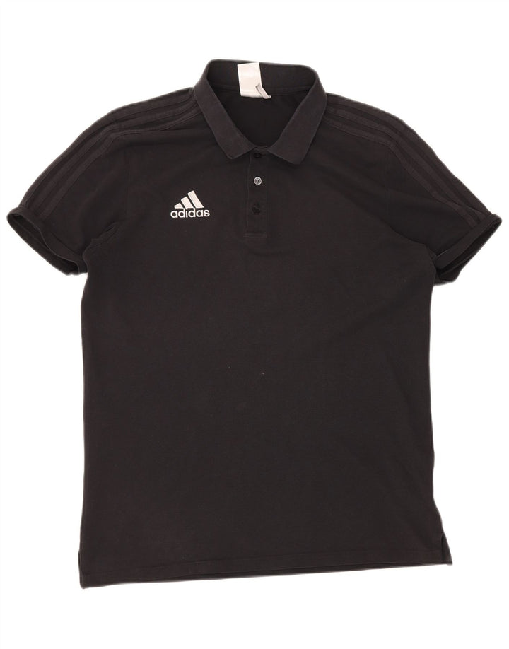 ADIDAS Mens Climalite Polo Shirt Large Black Cotton