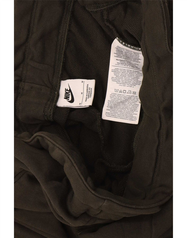 Nike Mens Wide Leg Tracksuit Trousers Medium Khaki Cotton