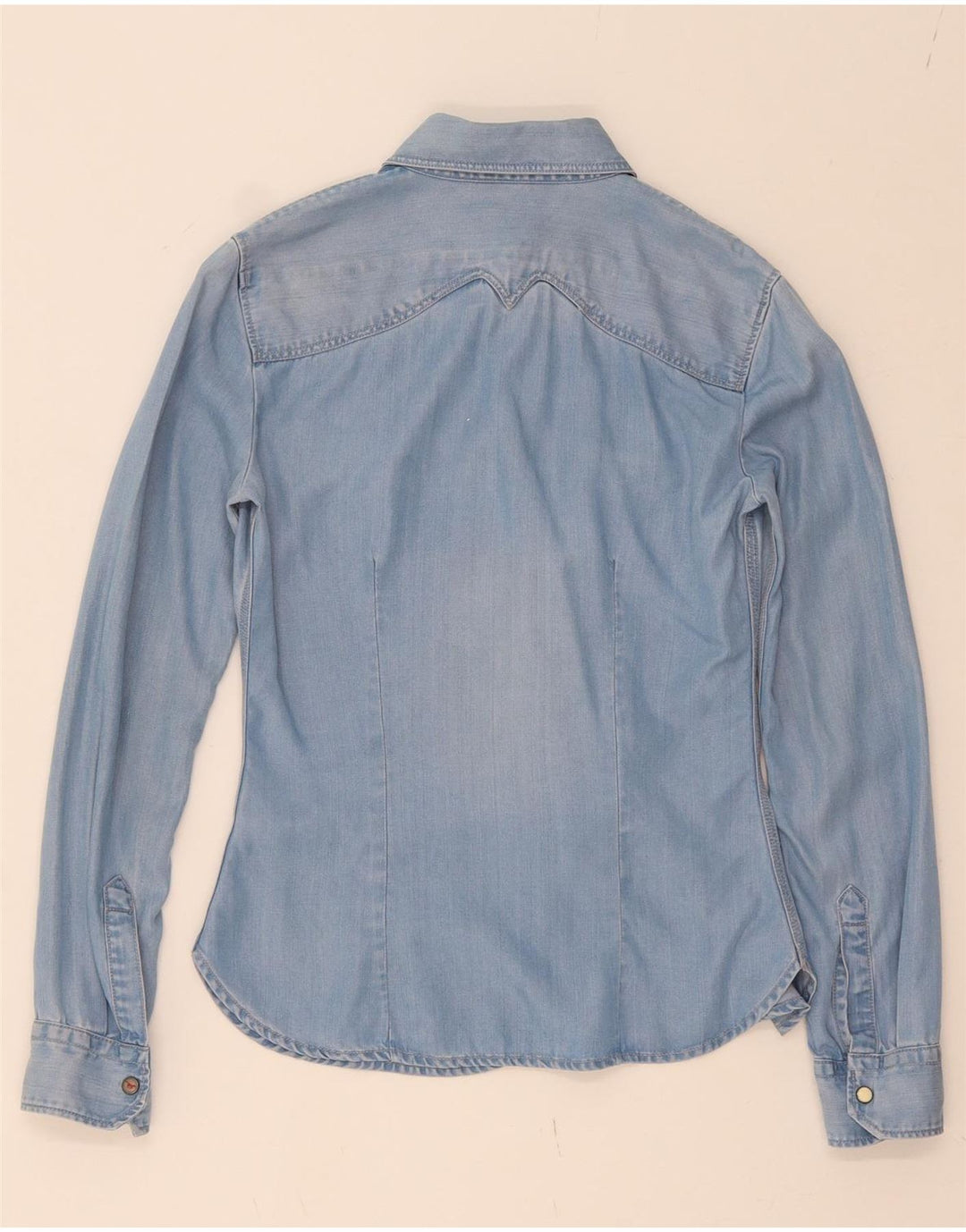 MUSTANG Womens Denim Shirt EU 34 XS Blue Vintage Mustang and Second-Hand Mustang from Messina Hembry 