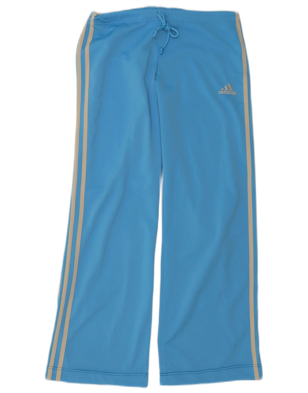 Adidas Womens Wide Leg Tracksuit Trousers UK 14 Medium Blue Polyester
