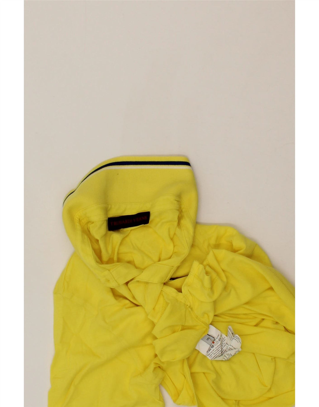 TRUSSARDI Mens Polo Shirt Small Yellow Cotton Vintage Trussardi and Second-Hand Trussardi from Messina Hembry 