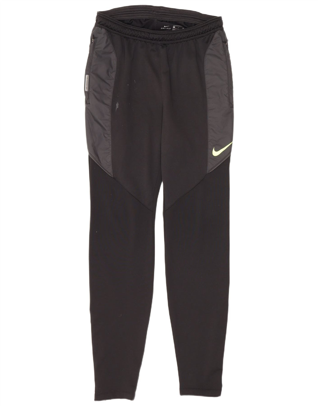 Nike Mens Dri Fit Tracksuit Trousers Small Black Colourblock Polyester