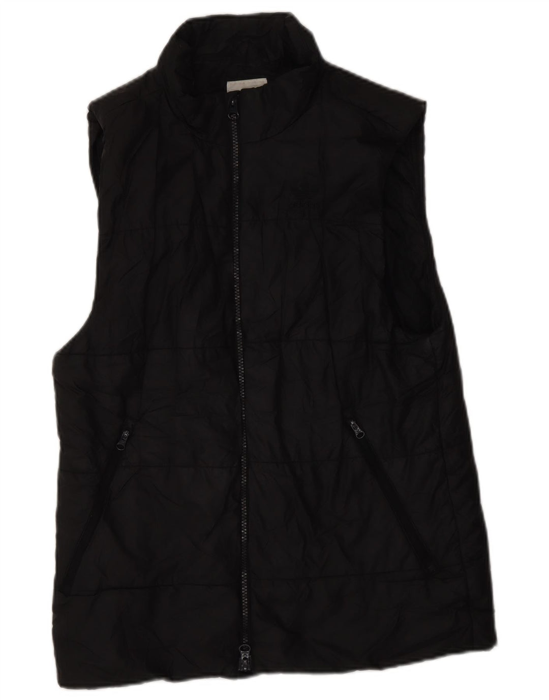ADIDAS Womens Padded Gilet UK 10 Small Black Polyester