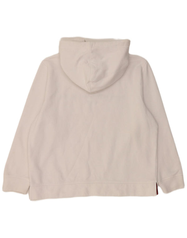 Tommy Hilfiger Womens Graphic Hoodie Jumper UK 18 XL White Cotton