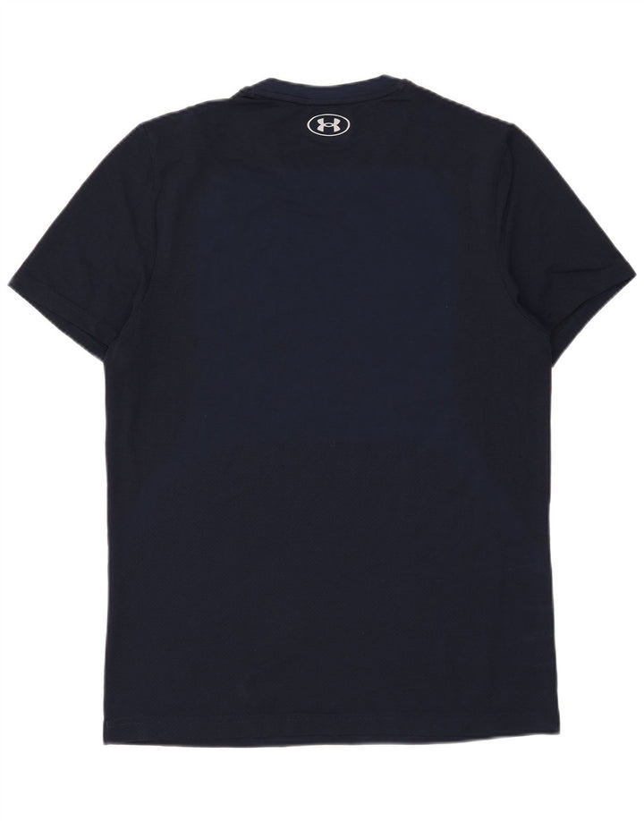 Under Armour Mens T-Shirt Top Large Navy Blue Nylon