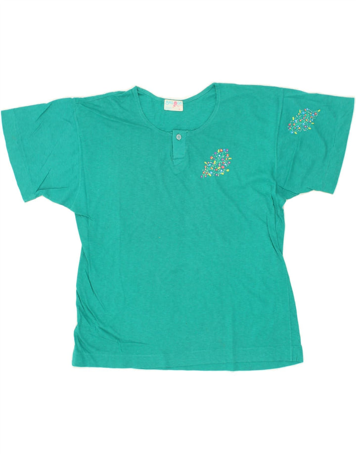 BALLOON Womens Oversized T-Shirt Top IT 40 Small Turquoise Cotton Vintage Balloon and Second-Hand Balloon from Messina Hembry 