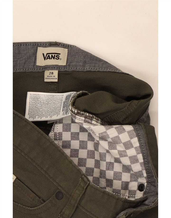 VANS Mens Casual Shorts W28 Small Khaki Cotton