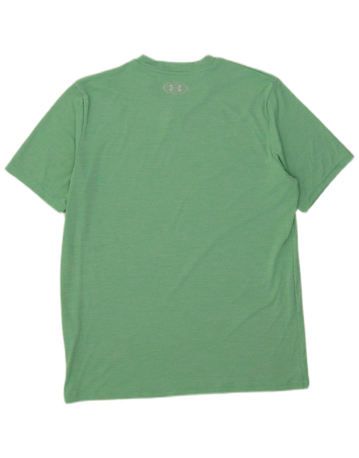 Under Armour Mens T-Shirt Top Medium Green Polyester