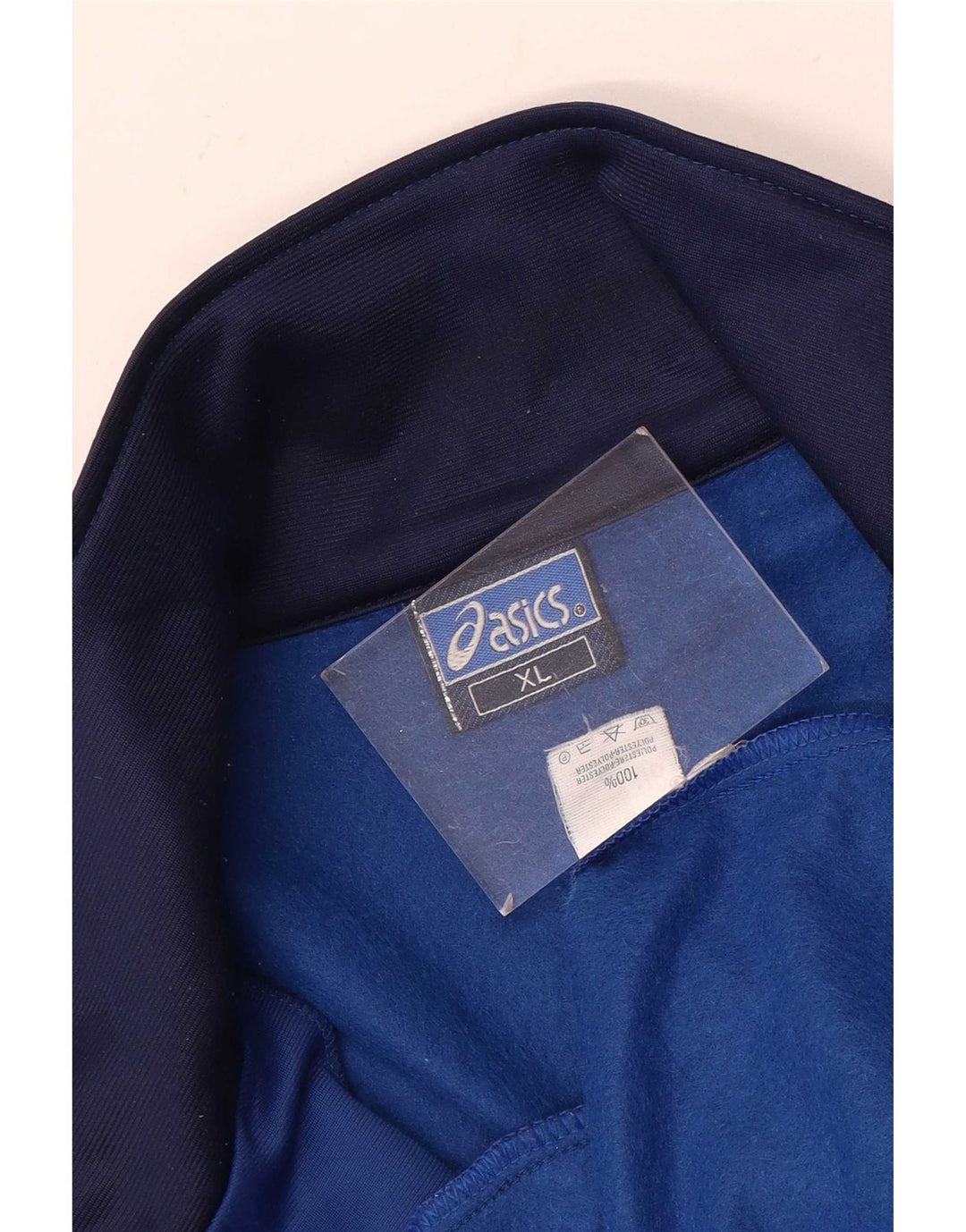 Asics Mens Graphic Tracksuit Top Jacket XL Blue Colourblock Polyester