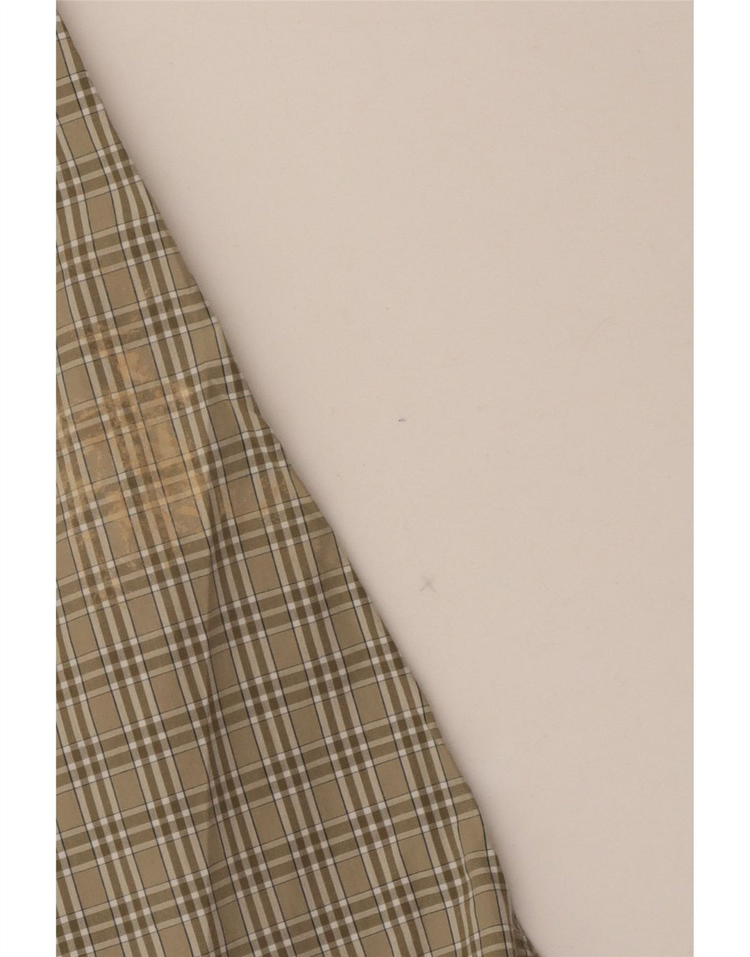 EDDIE BAUER Mens Tall Shirt Large Khaki Check Cotton