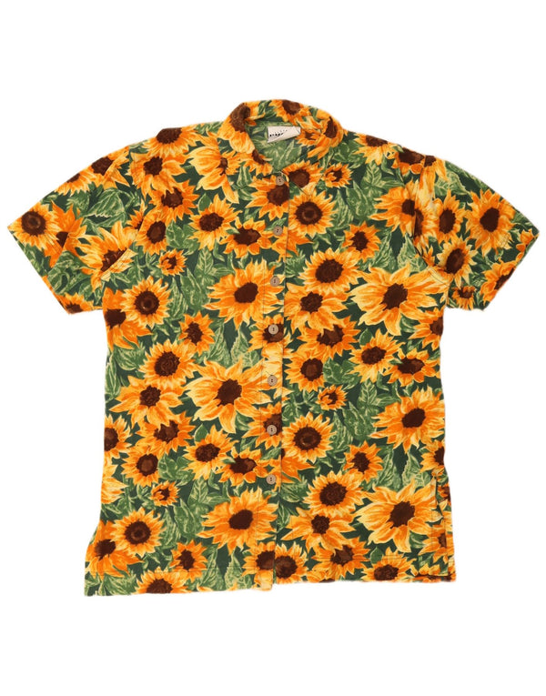 Vintage Womens Short Sleeve Shirt EU 38 Medium Multicoloured Floral