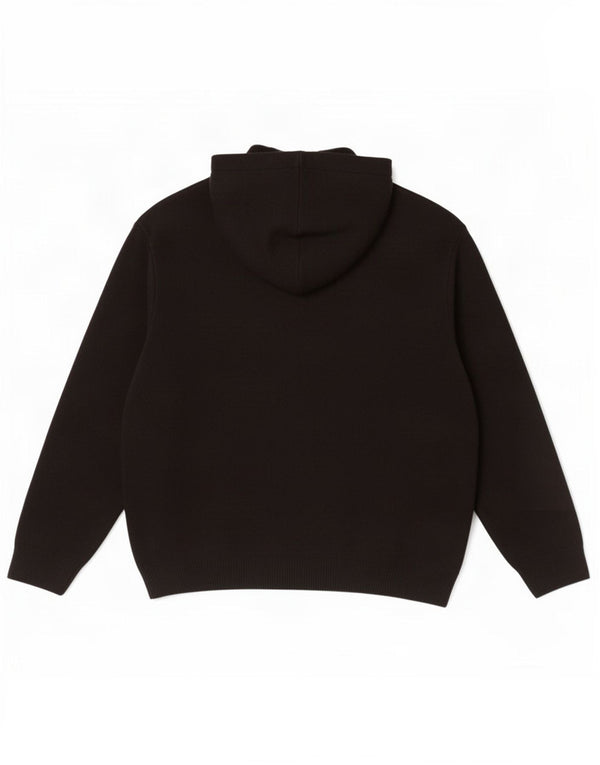 Zara Mens Hooded Jumper Sweater Medium Black Viscose